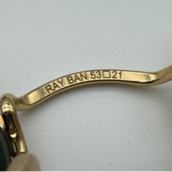 Ray-Ban RB3556N  Octagonal Gold Flat Lens 53" Sunglasses - Picture 8 of 10